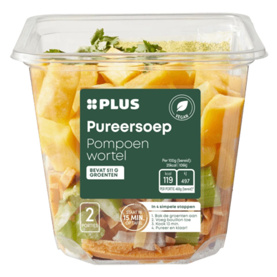 PLUS Pureersoep Pompoen Wortel