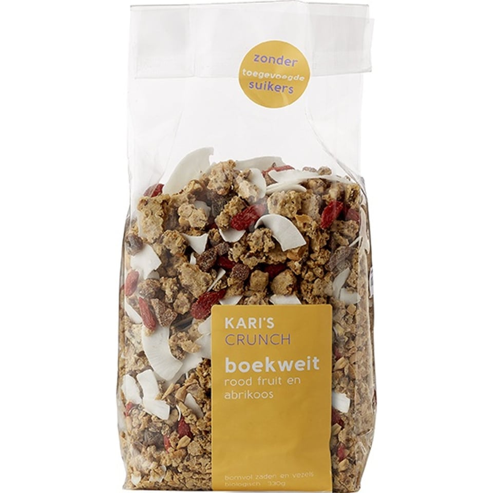 Crunch Boekweit Rood Fruit & Abrikoos