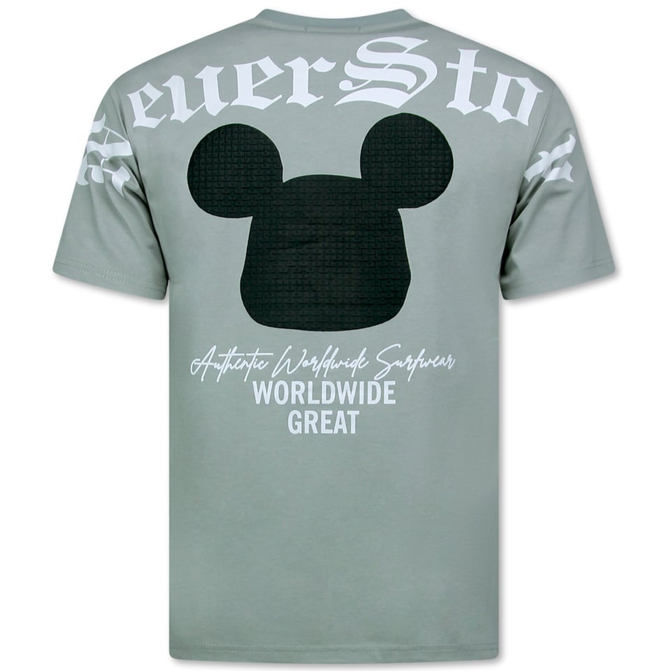 Oversized T Shirt Heren - T Shirt Heren Met Print - Funny Shirt - 700 - Grijs