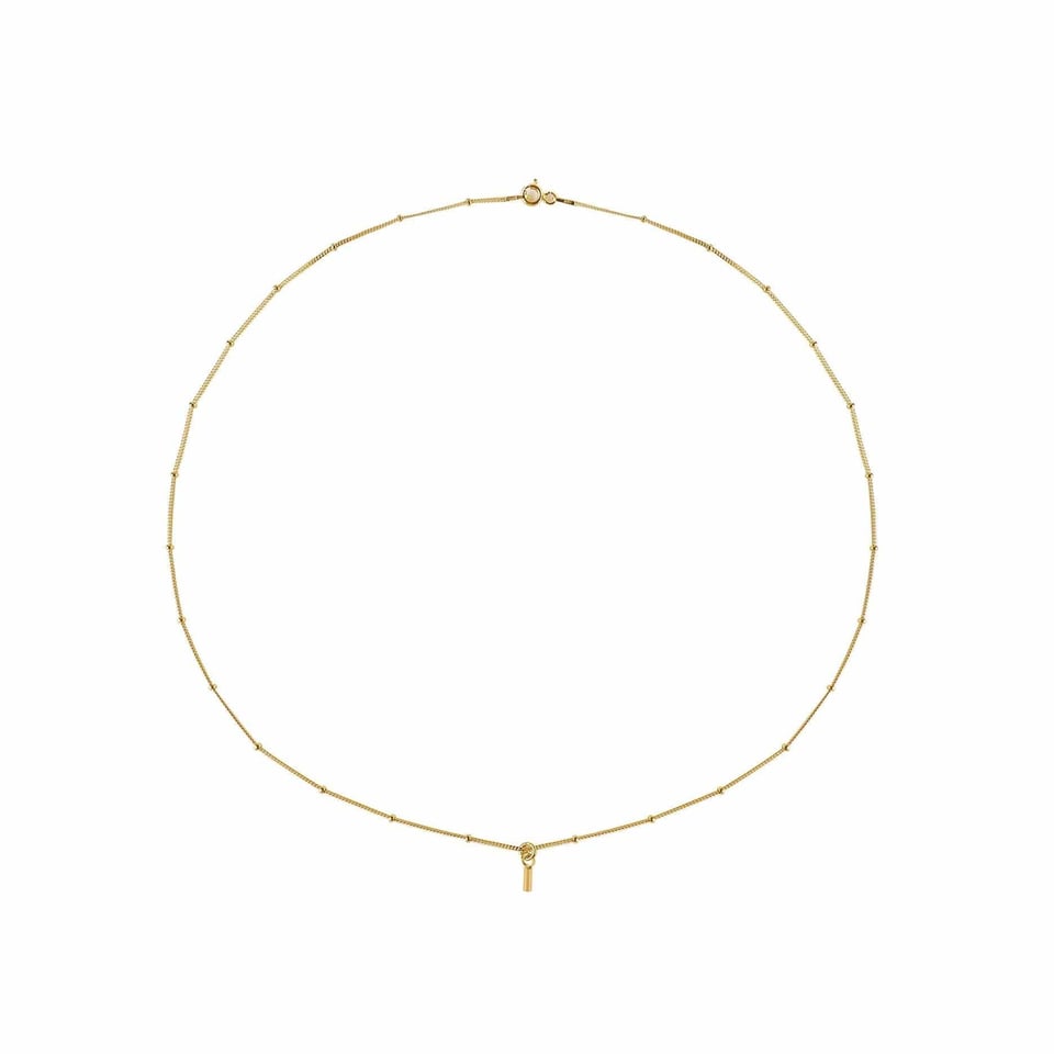 Gold Plated Necklace with Rod