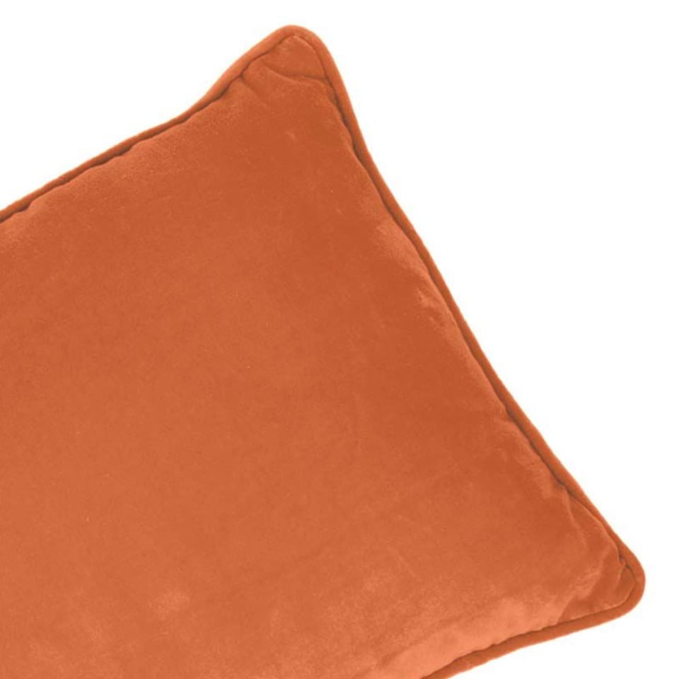 Sierkussen Lala Oranje Velours 60x40cm Met Bies
