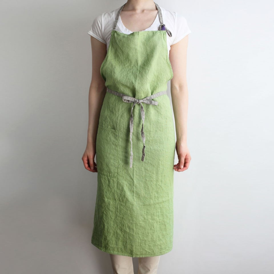 Manon Lettuce Green, Linnen Schort