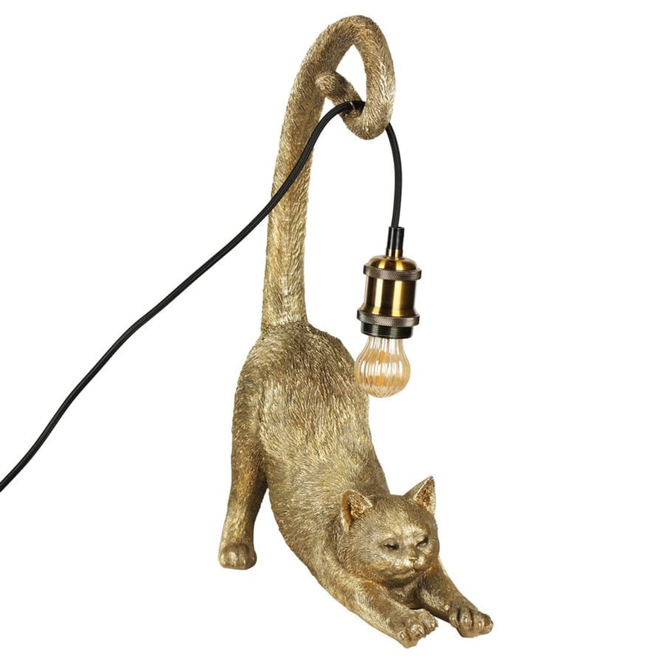 Poeslamp Goud