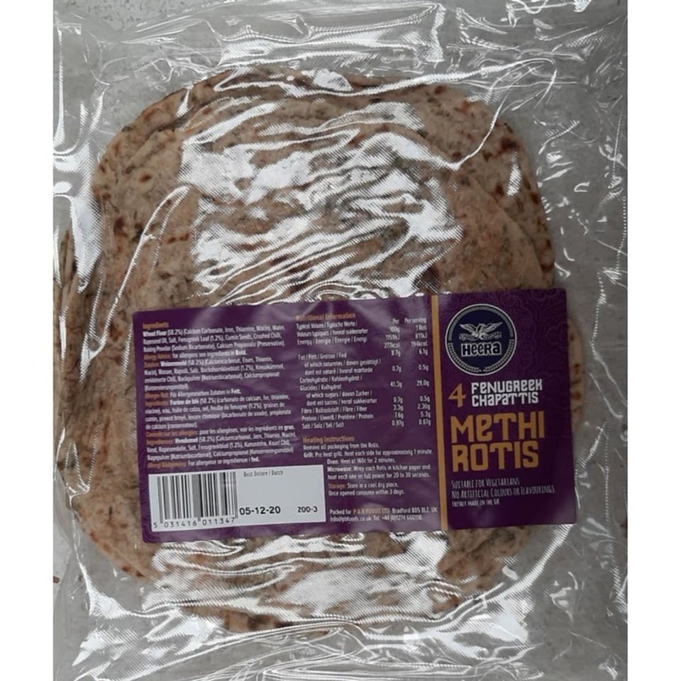 Heera Methi Rotis 4 Pcs