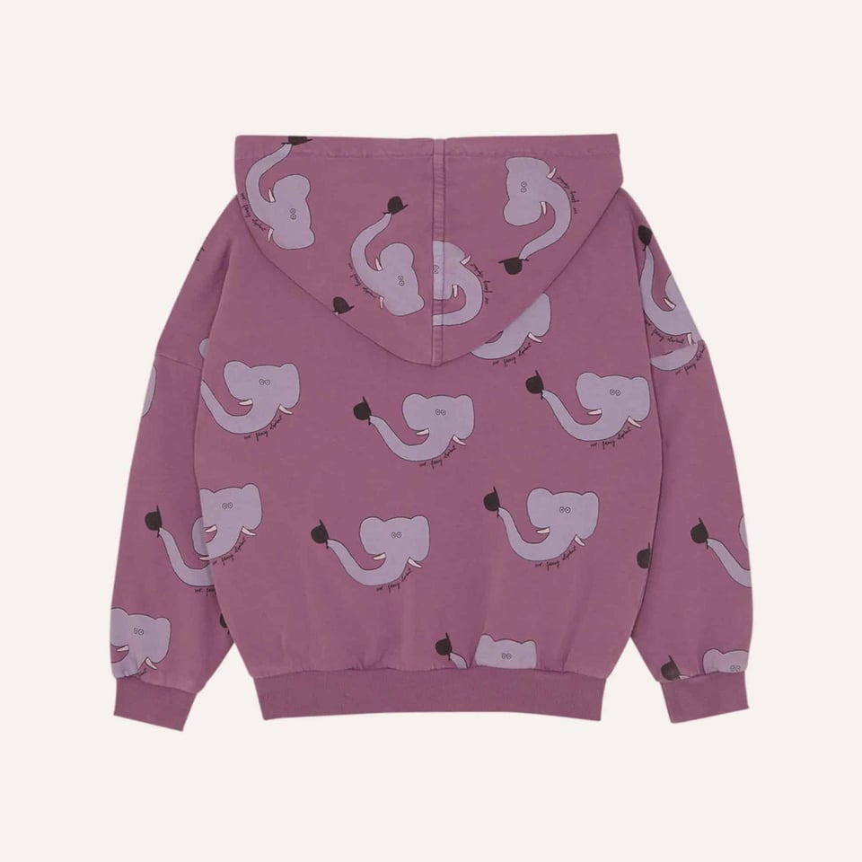 The Campamento Elephants Allover Kids Zipped Sweatshirt