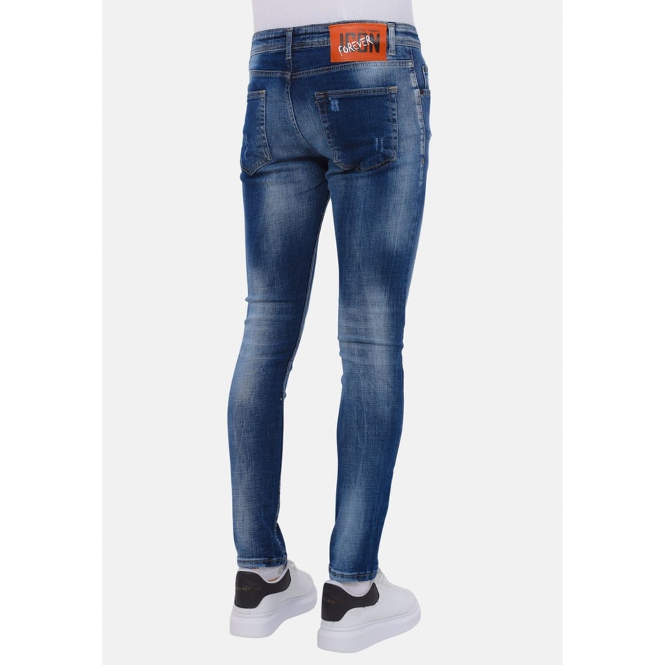 Blue Stone Washed Jeans Heren - Slim Fit -1076- Blauw