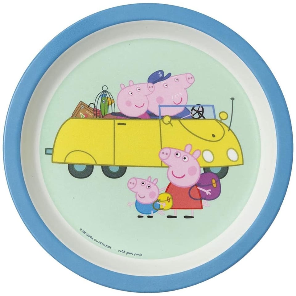 Petit Jour Paris Peppa Pig Bord Met Opstaande Rand 18 Cm + 6 Mnd