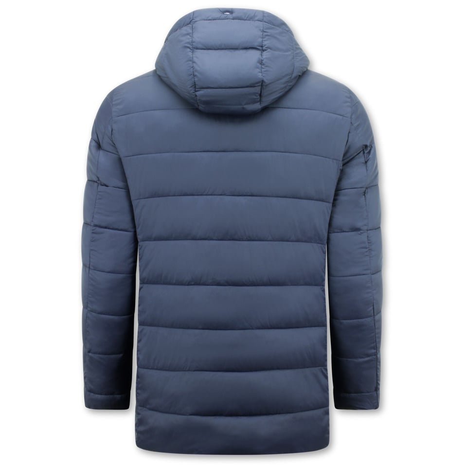 Exclusieve Waterdichte Winterparka Jas Heren - Tweedelige Jas - 8518 - Blauw