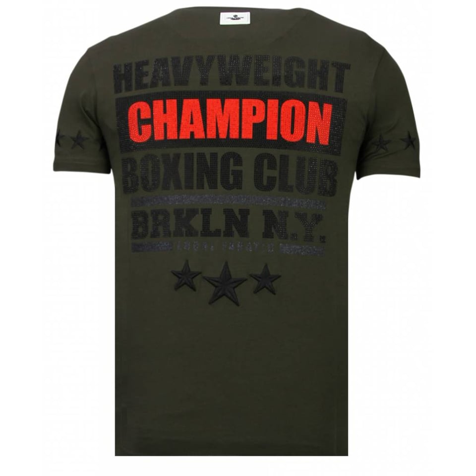 Iron Mike Tyson - Rhinestone T-Shirt - Khaki