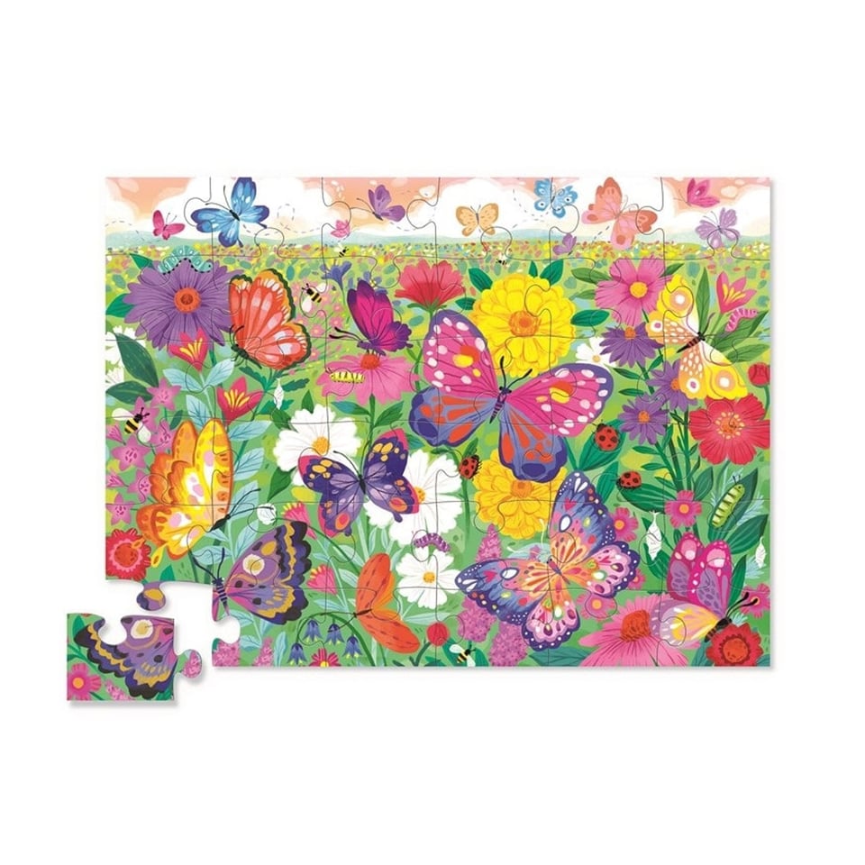 Crocodile Creek Puzzel Butterfly Garden (Foil Stamped) - 36 Pcs