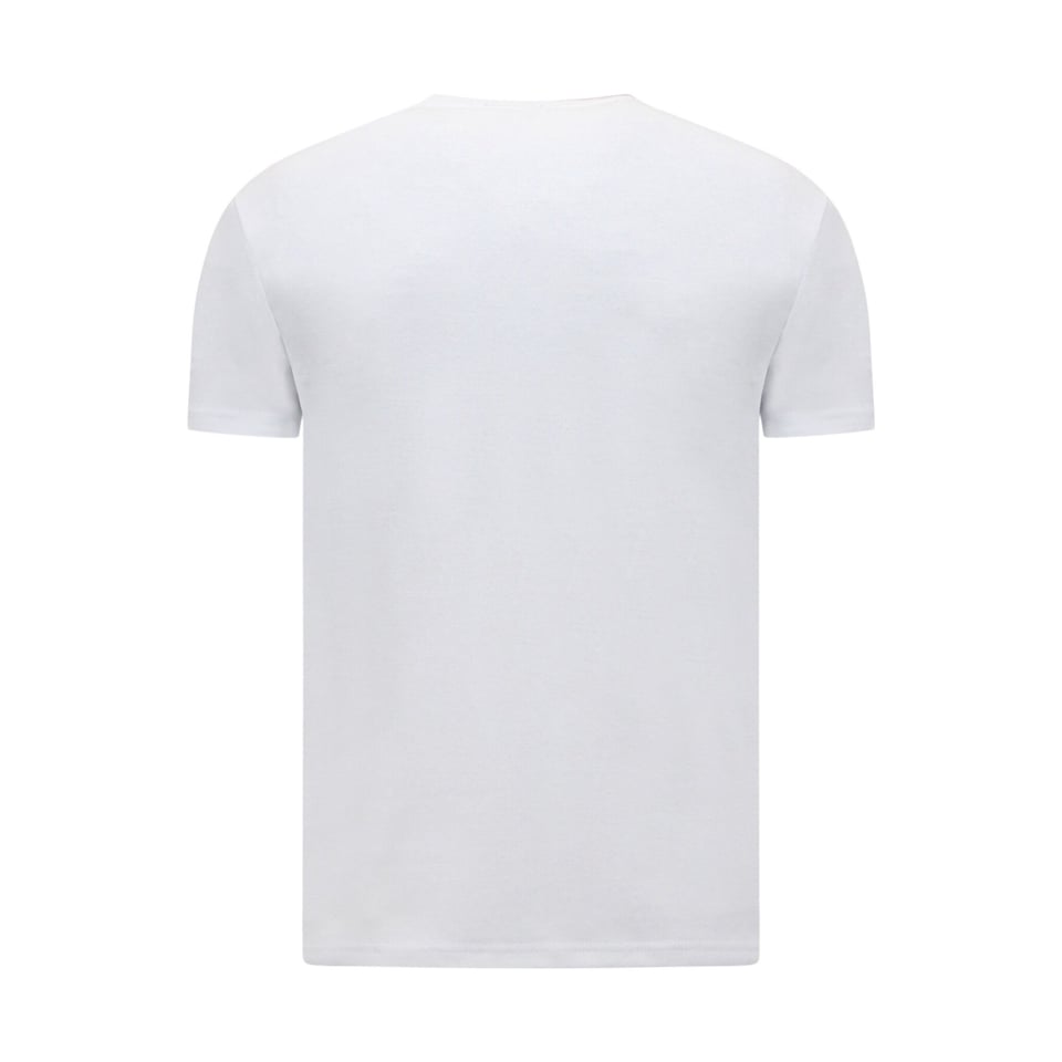 Heren T-Shirt Wit Ronde Hals