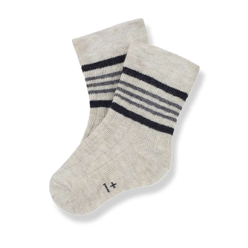 1+ In The Family Guiu Ribbed Socks Oatmeal