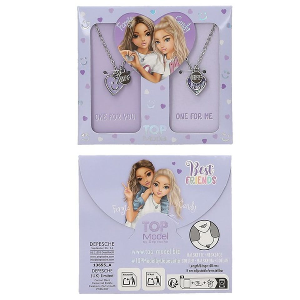 TOPModel BFF Ketting Hartjes Paars