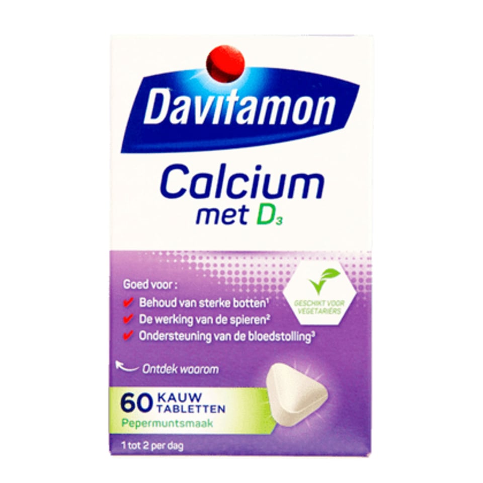 Davitamon Vitamine Calcium + D Mint