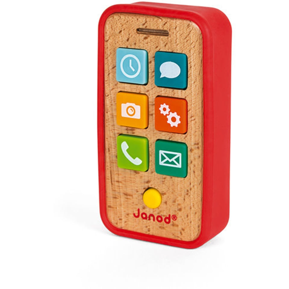 Janod Houten Telefoon Met Geluid 14 Cm 1+