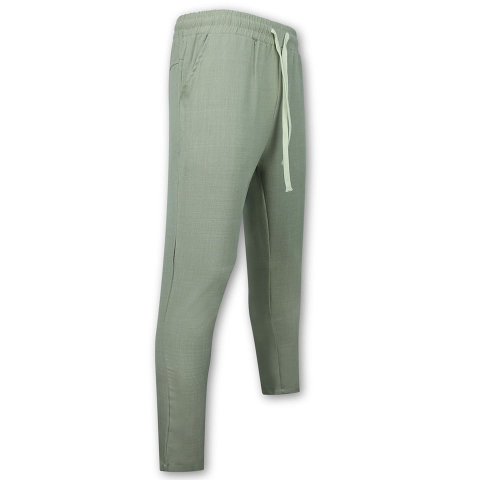 Linnen Zomerset Heren - Linnen Twinset - Linnen Overhemd Heren - Zomer Broek Heren - MG-012 - Bruin