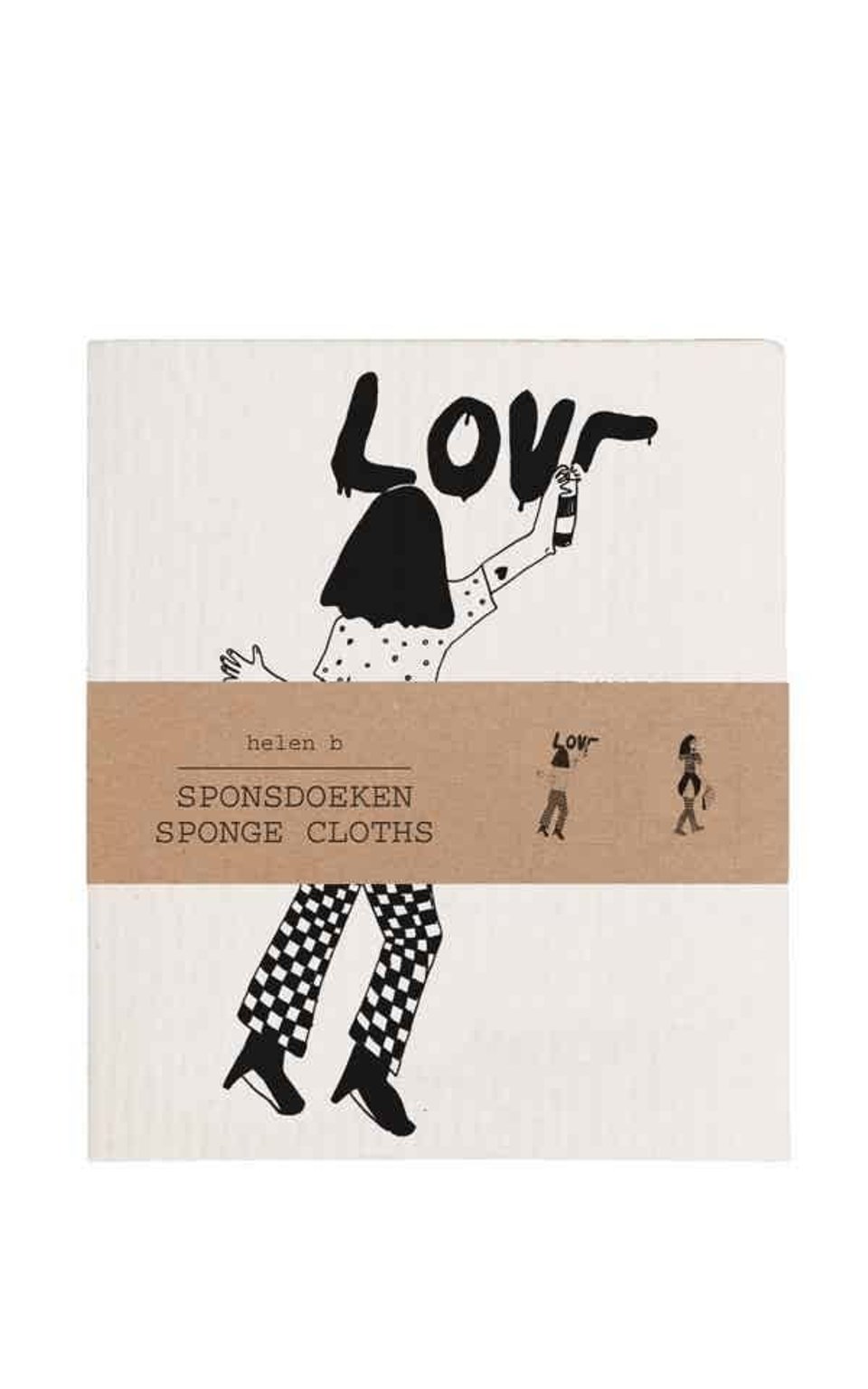 Sponge Cloth Dots & Love