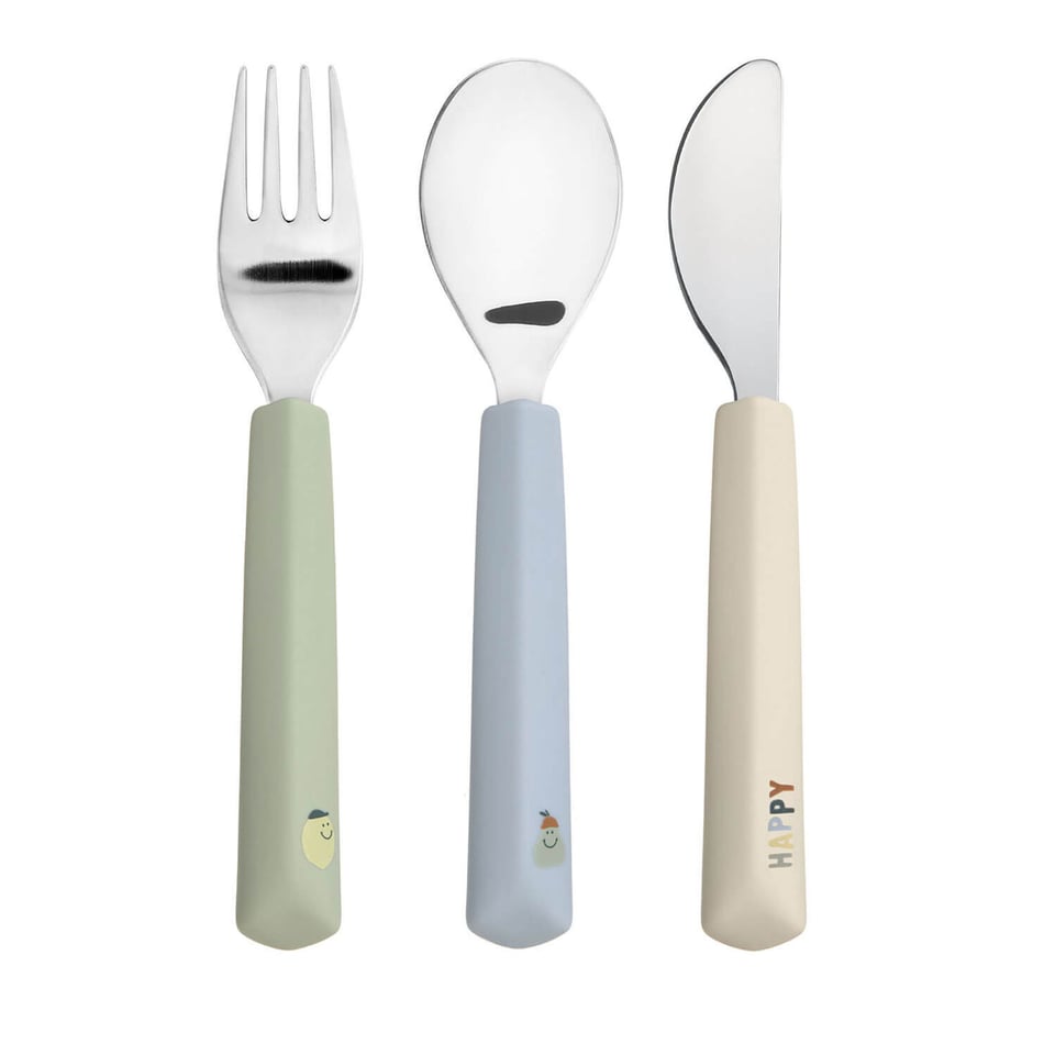 LÄSSIG Cutlery with Silicone Handle 