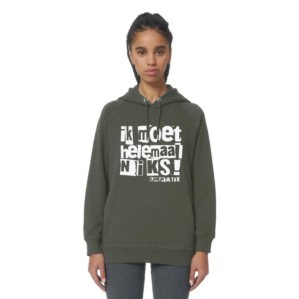 Ik Moet Helemaal Niks Hoodie - Khaki