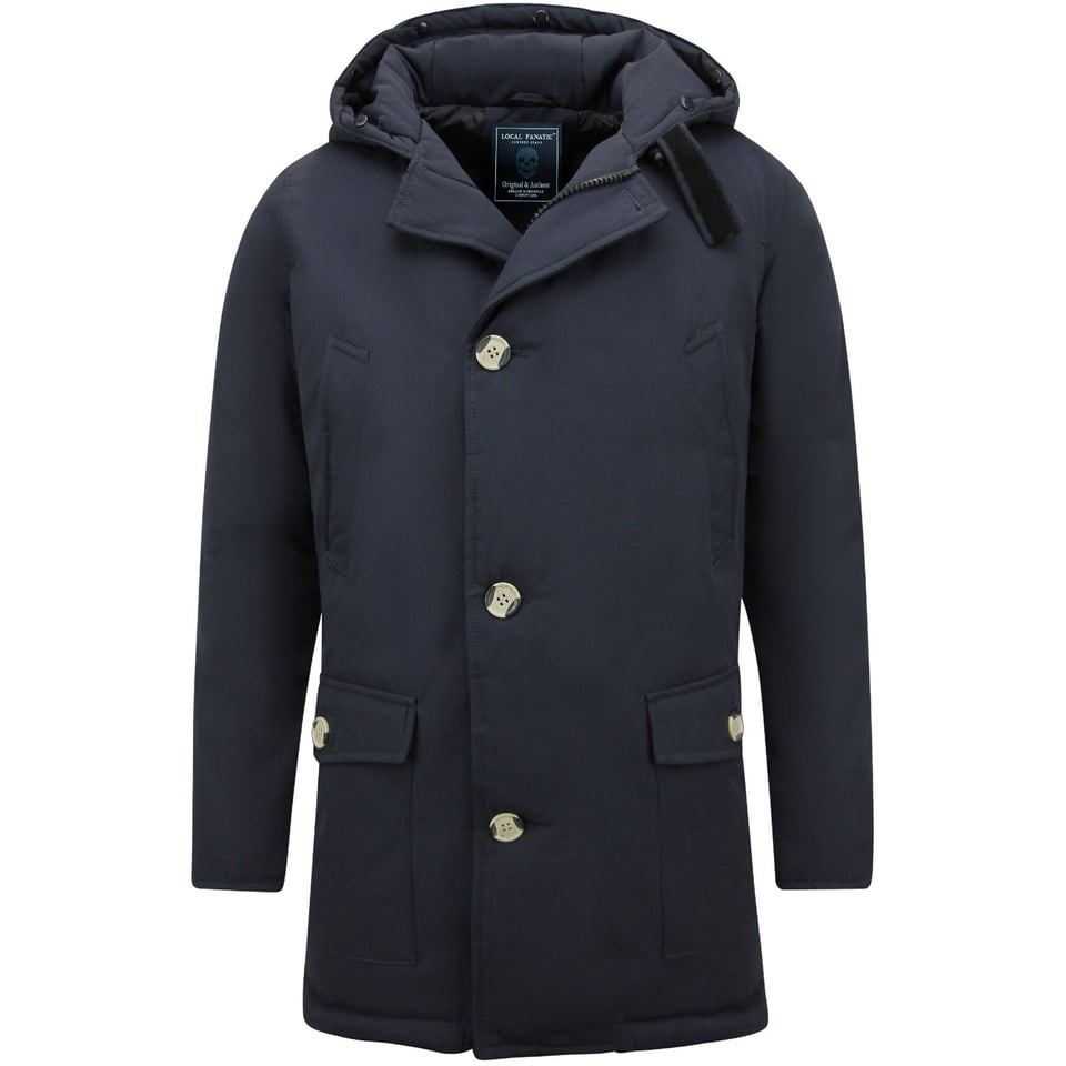 Winterjas Heren Parka Met Capuchon - 7101 - Blauw