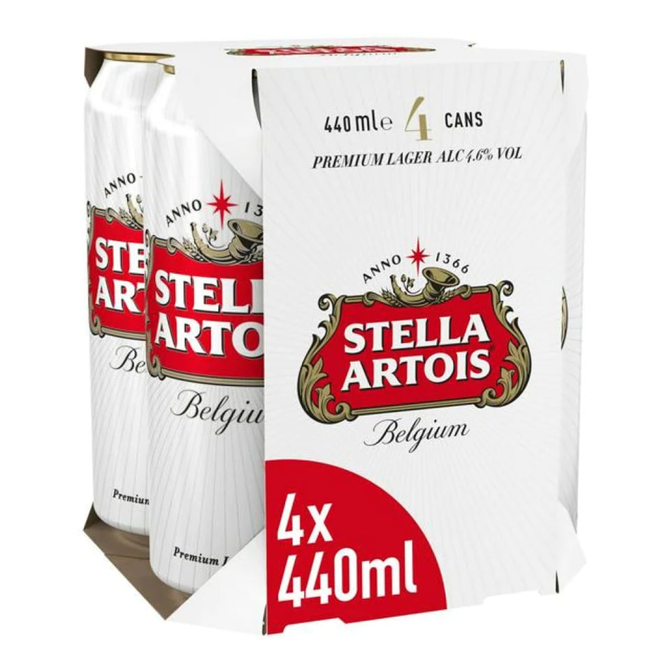 Stella Artois Can 4Pk