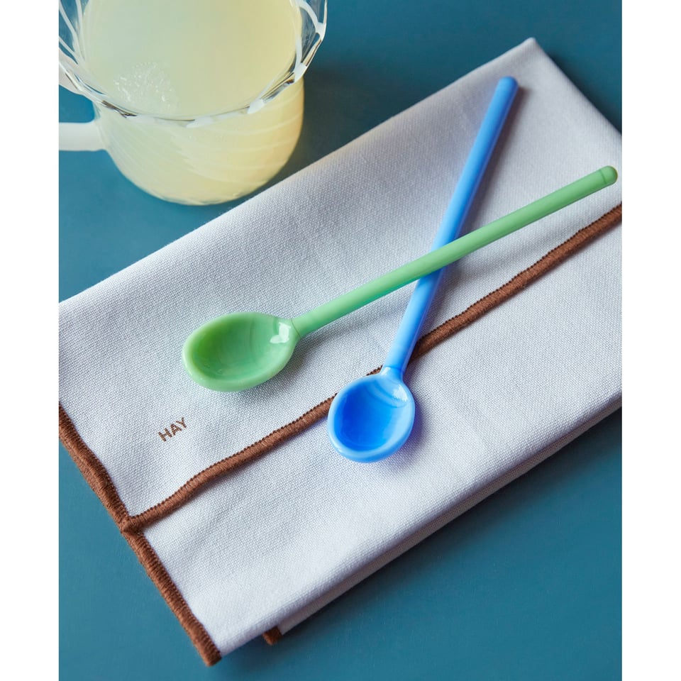 Hay Glass Spoons Mono 2pcs Sky Blue and Green