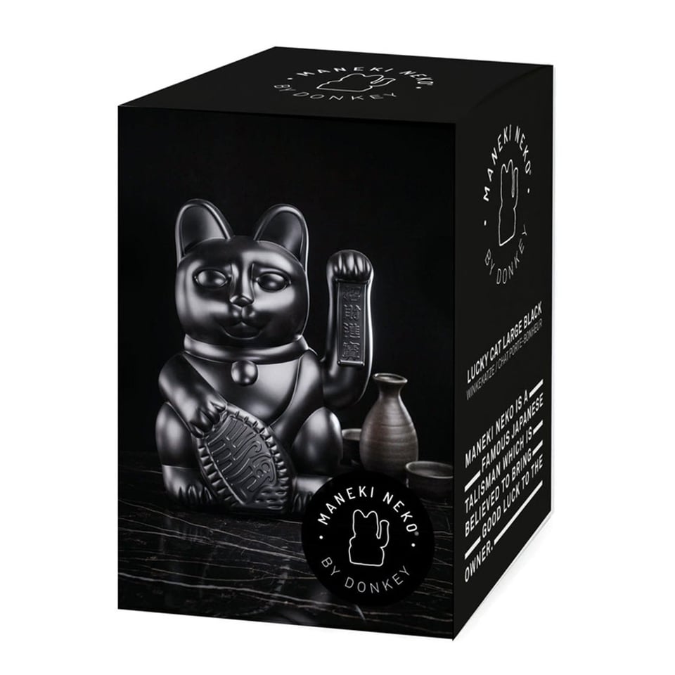 Lucky Cat Black XL 30cm