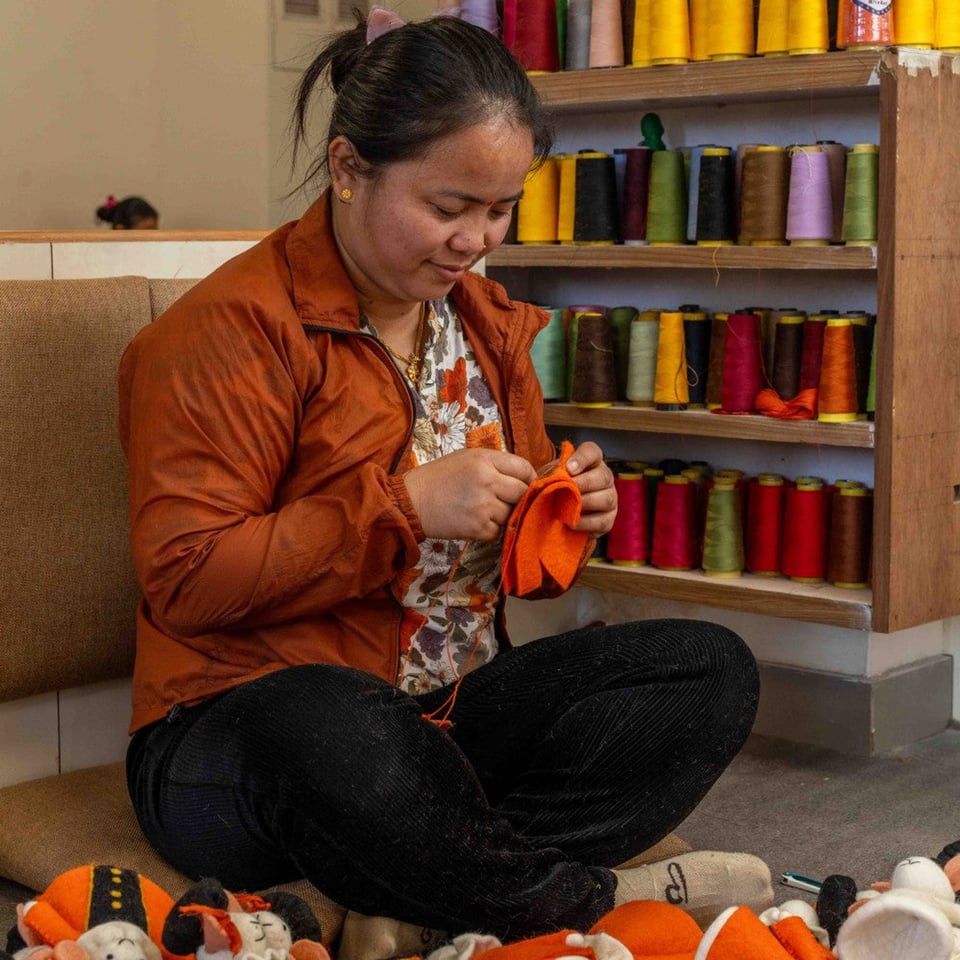 Decoratie Pietermuis oranje