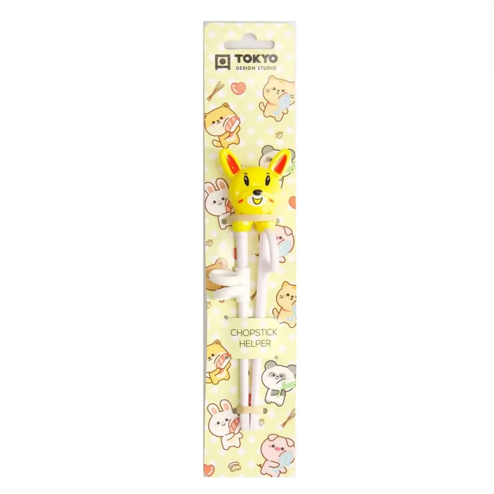 Kinder Chopsticks Met Konijn Geel 22cm