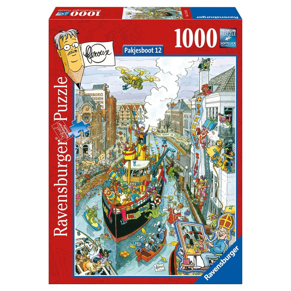 Puzzel Fleroux: Pakjesboot 1000 Stukjes