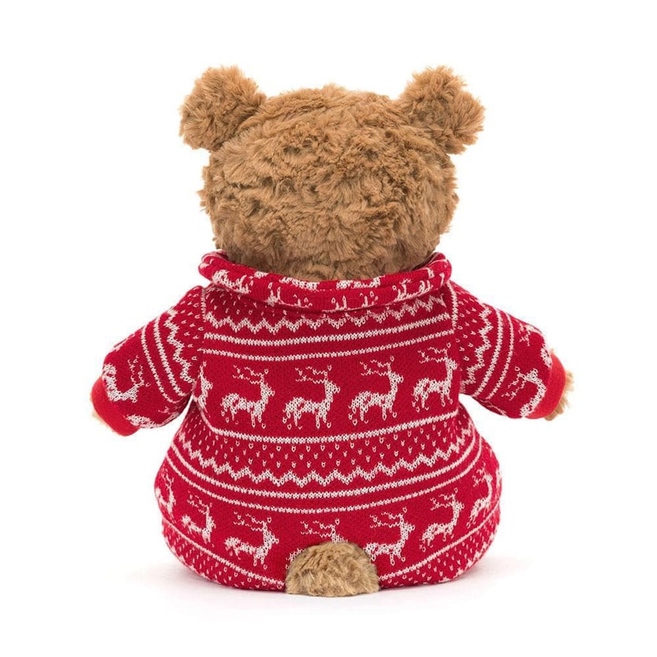 Jellycat Knuffel Bartholomew Bear Winter Pyjamas