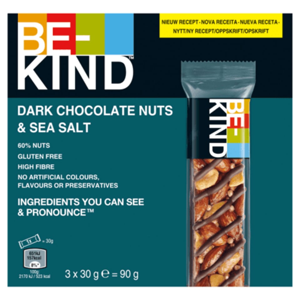 BeKind Notenrepen Glutenvrij Chocolade Noten