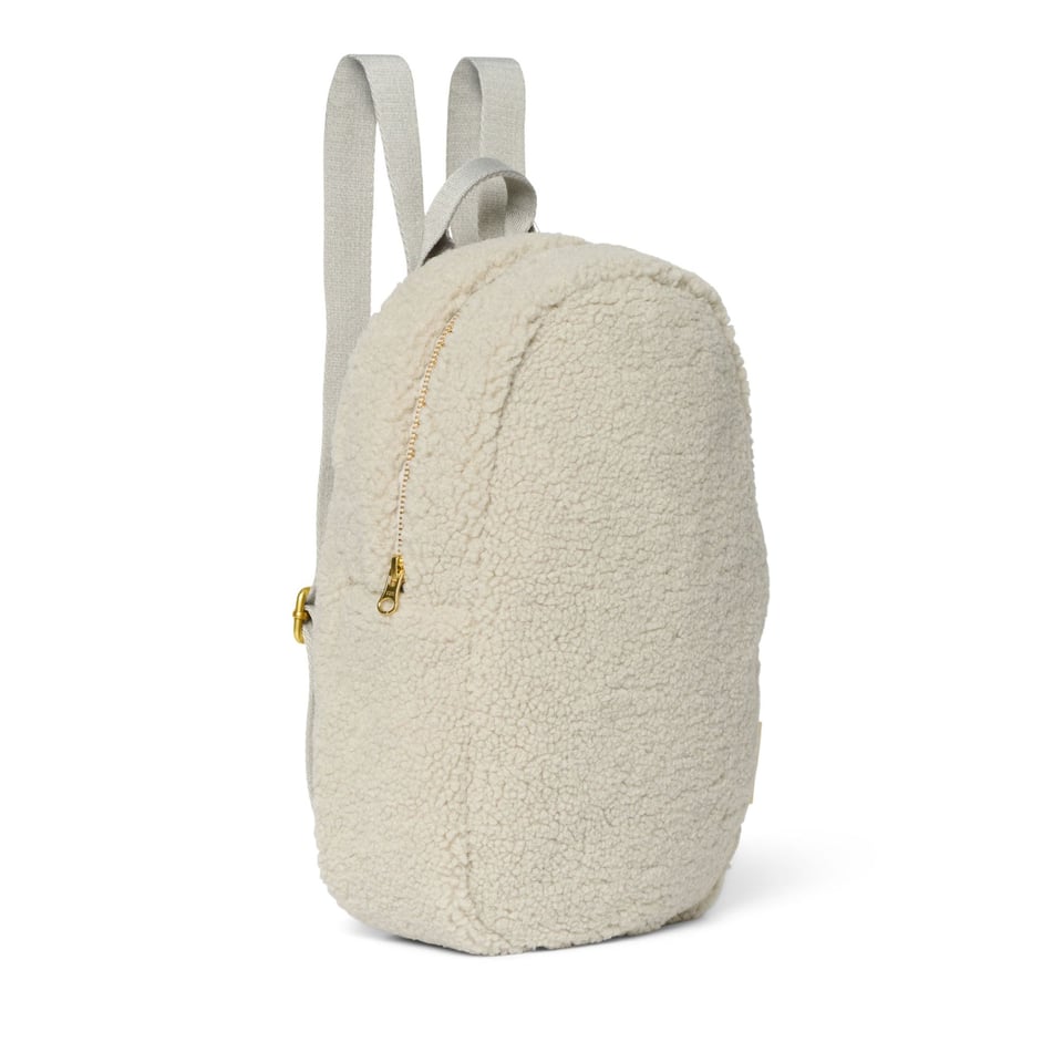 Light Grey Teddy Mini Backpack