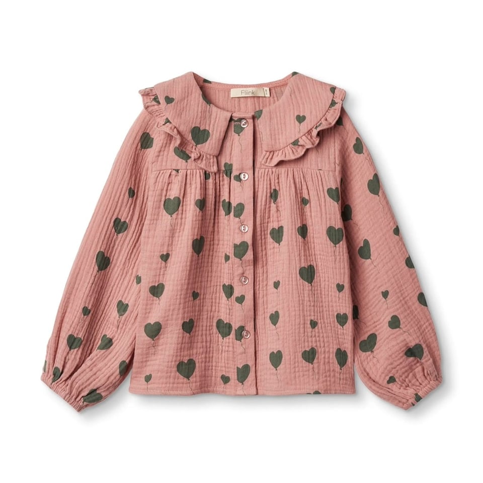 Fliink Love Ls Blouse Ash Rose Aop