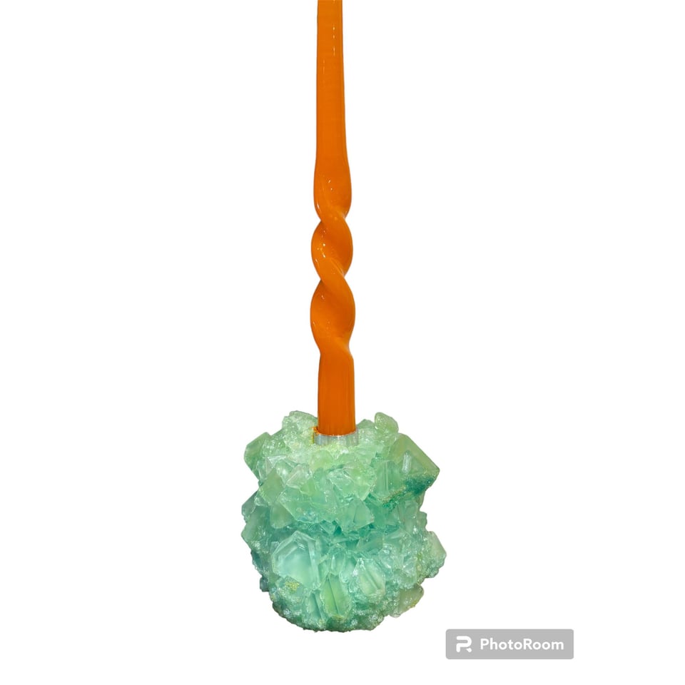 Isaac Monte - Crystal Candlestick Green