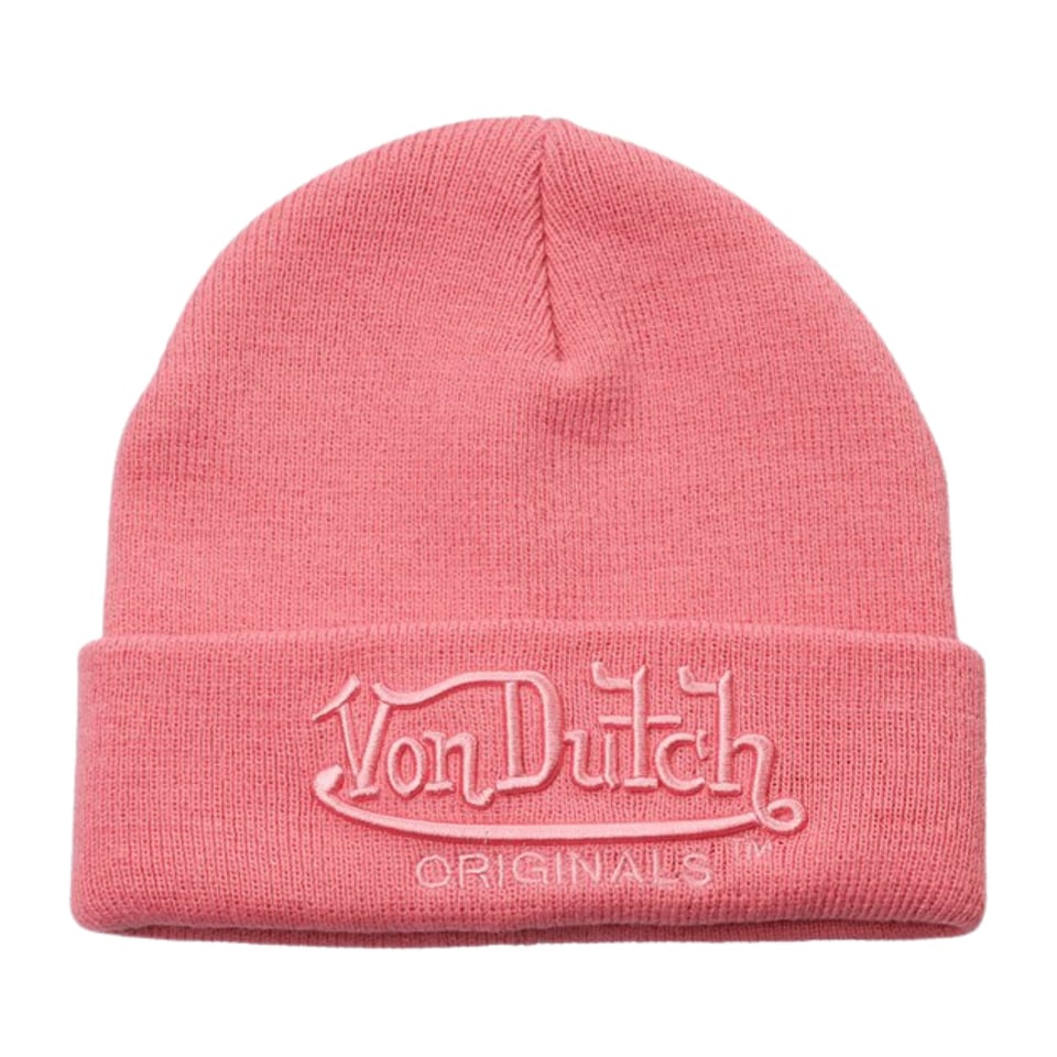 Von Dutch Dust Pink Beanie