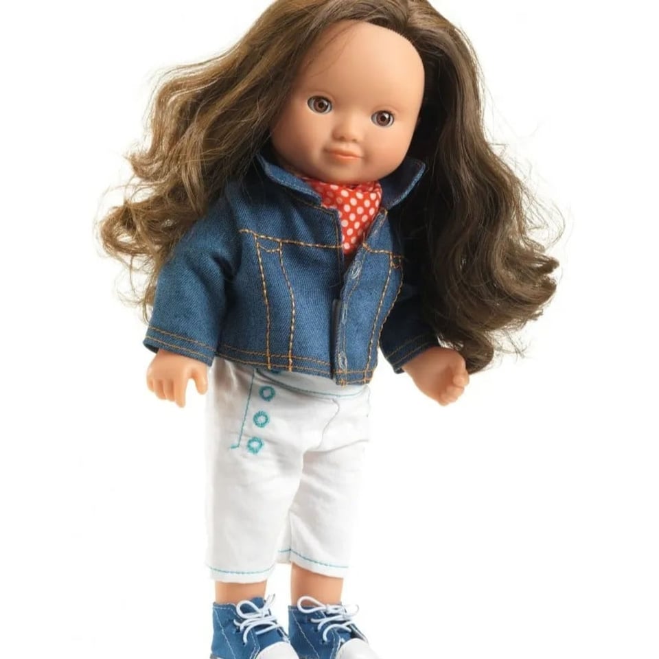 Djeco Poppenkledingset Pomea Lovely - Blue Jacket - 32 Cm