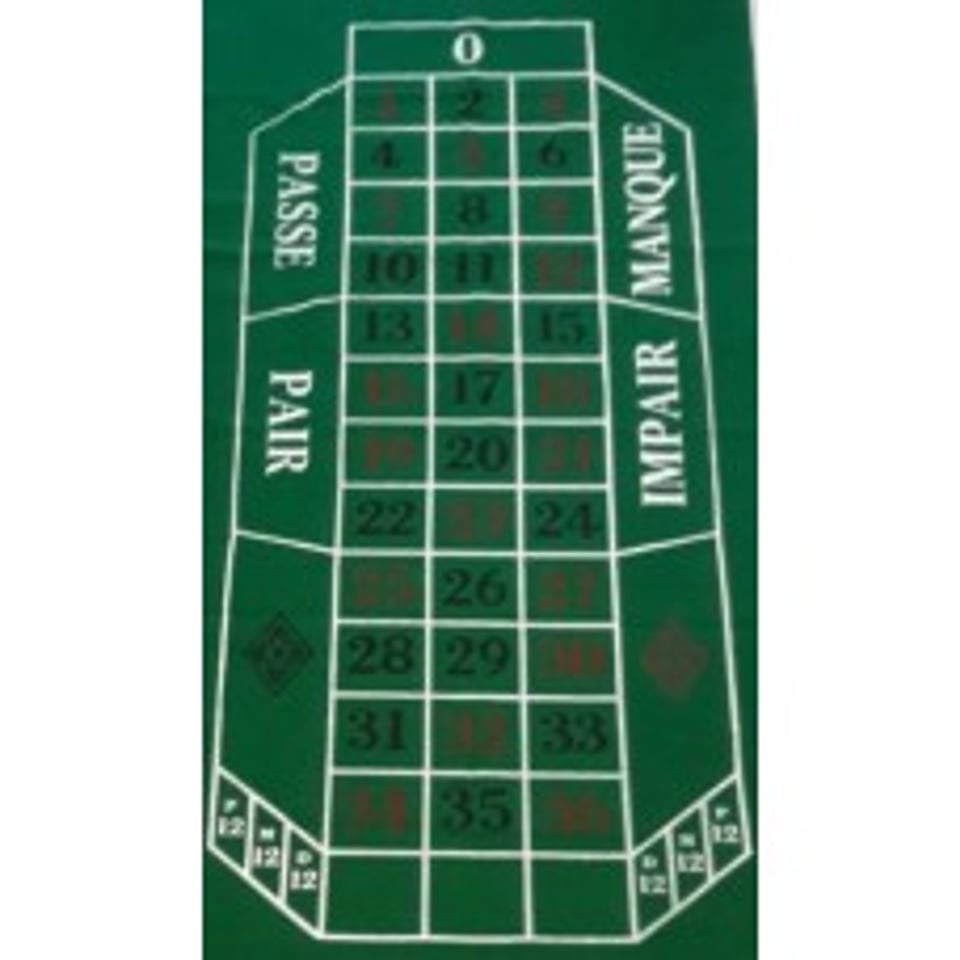 Roulette-Kleed 180x90cm.groen Vilt