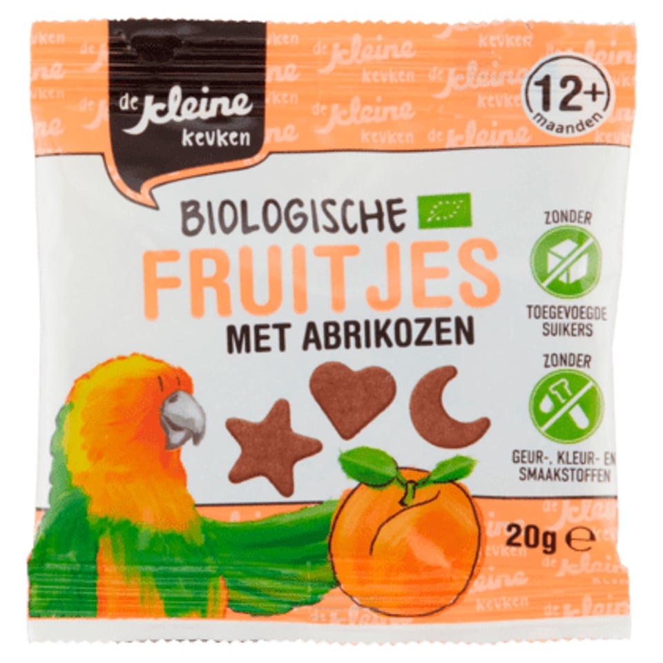 De Kleine Keuken Bio Fruitjes Met Abrikoosjes 12+