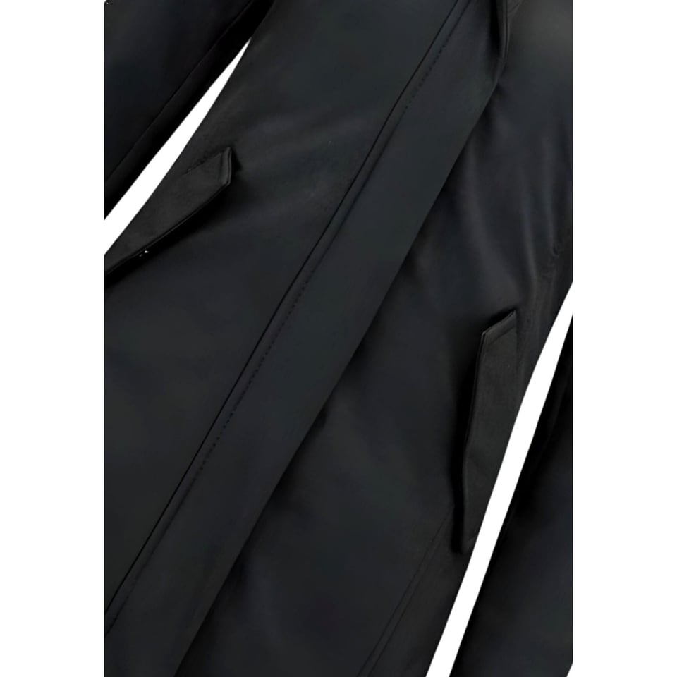 Dames Winterjas Met Imitatie Bontkraag - Slim Fit - Zwart
