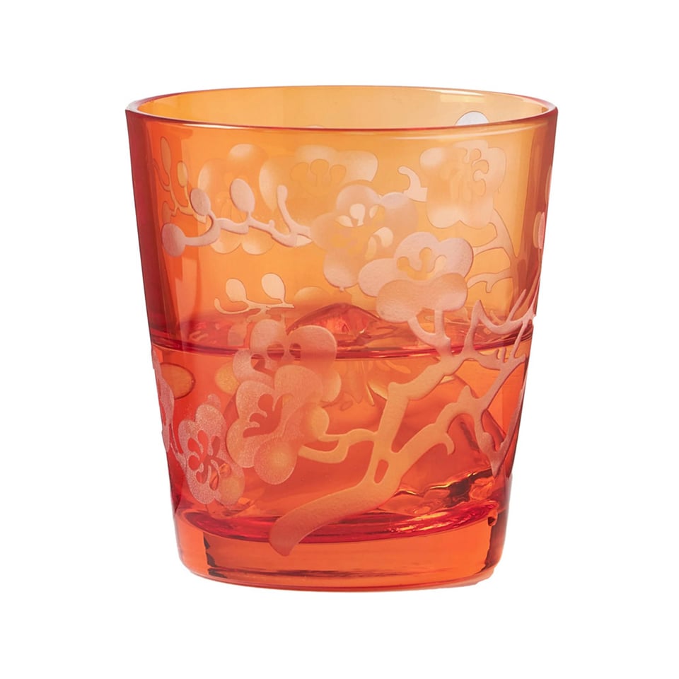 Water Glazen Blossom Multicolor 8x9cm Set Van 6