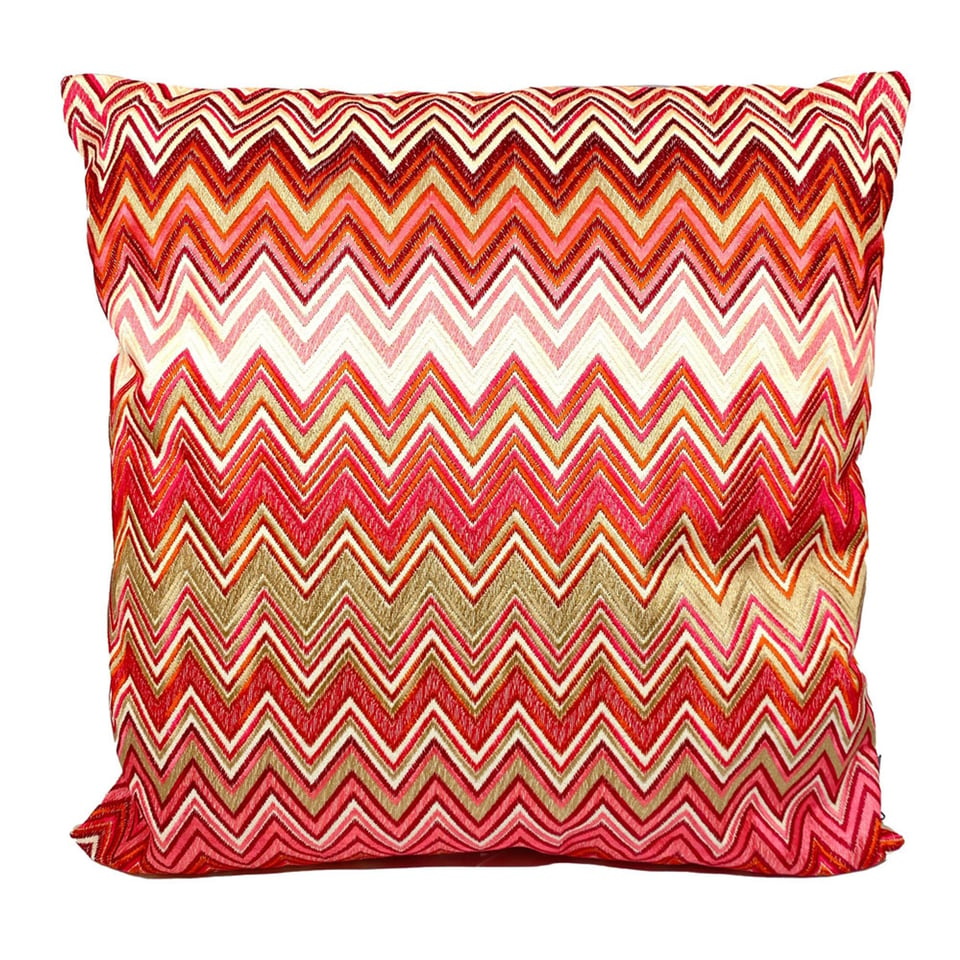 Sierkussen Chevron Rood Multicolor Katoen 50x50cm