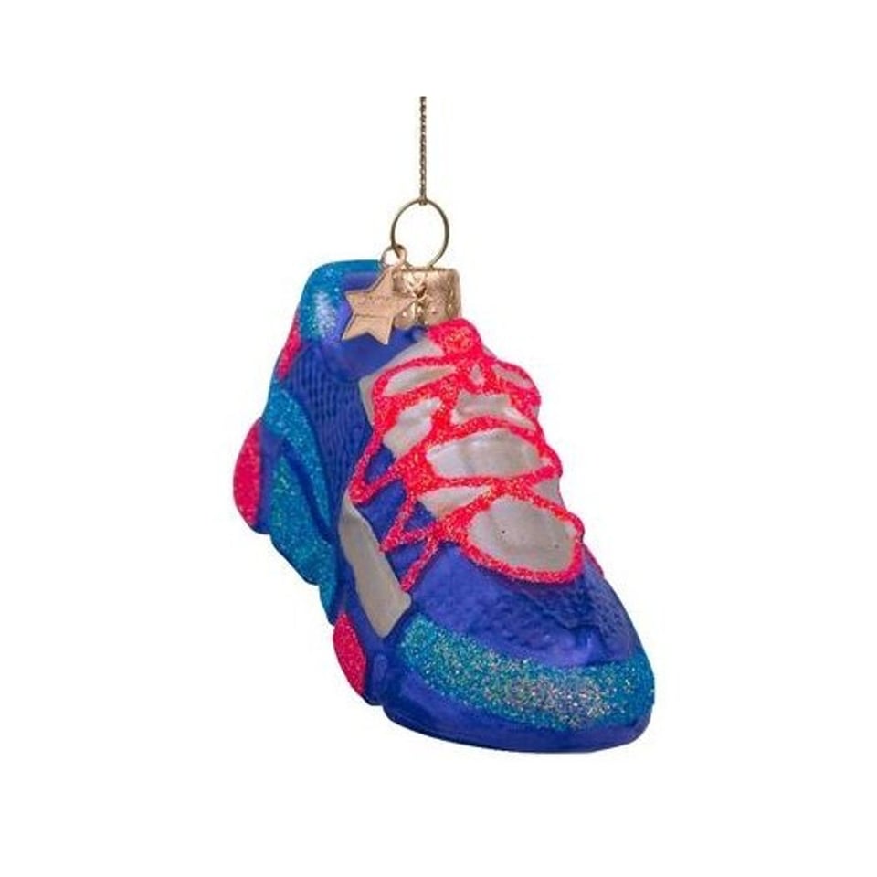 Kerstbal Sneaker Paars/Oranje