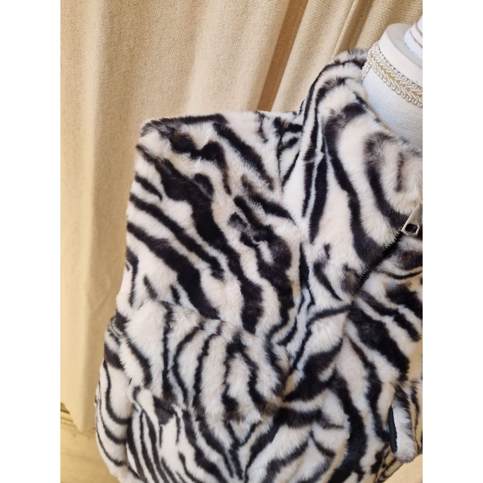 Trendy Fur Gilet - Zebra