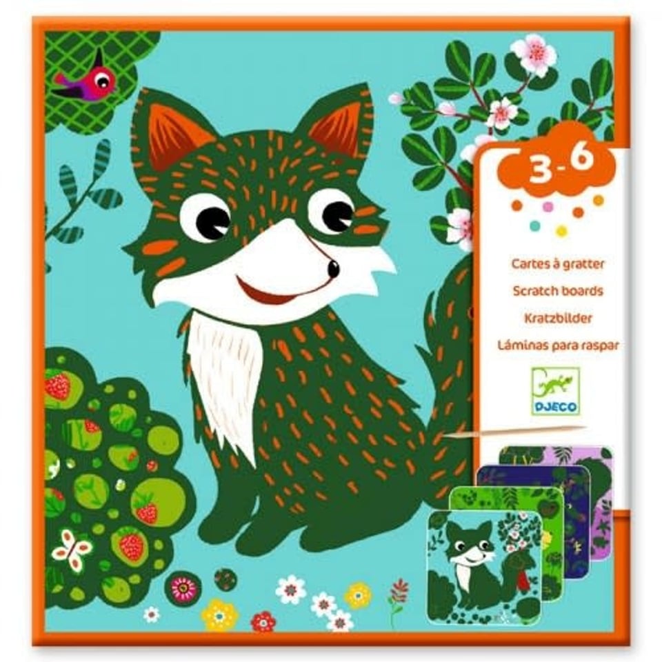 Djeco Kraskaarten Country Creatures 3-6 Jaar