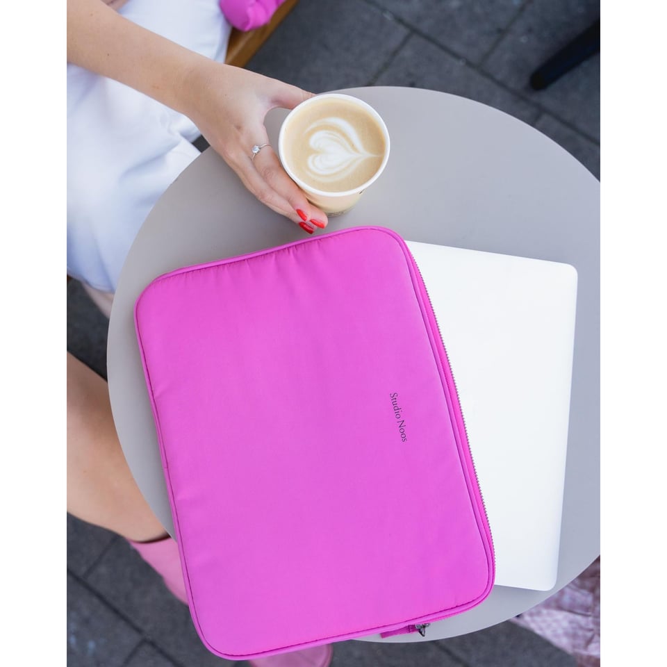 Pink Puffy Laptop Sleeve  13 INCH - Pink
