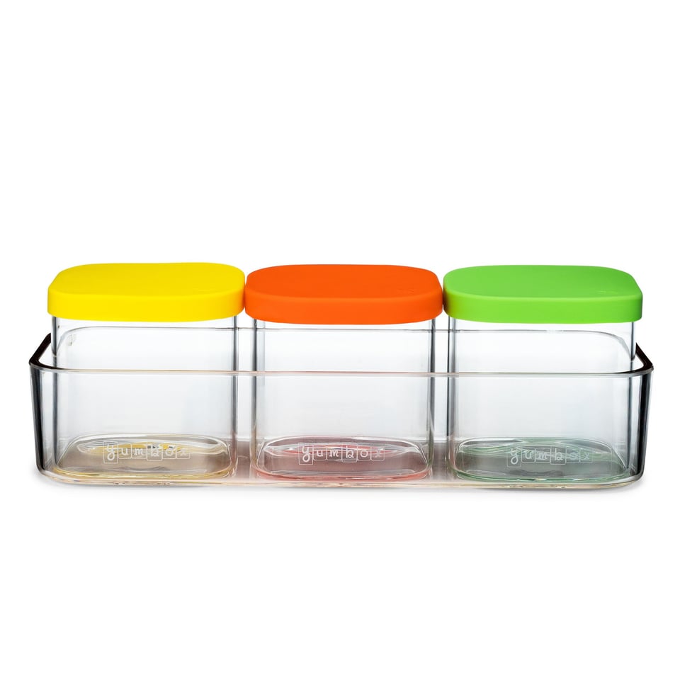 Yumbox Chop Chop 3 Glazen Bewaarbakjes