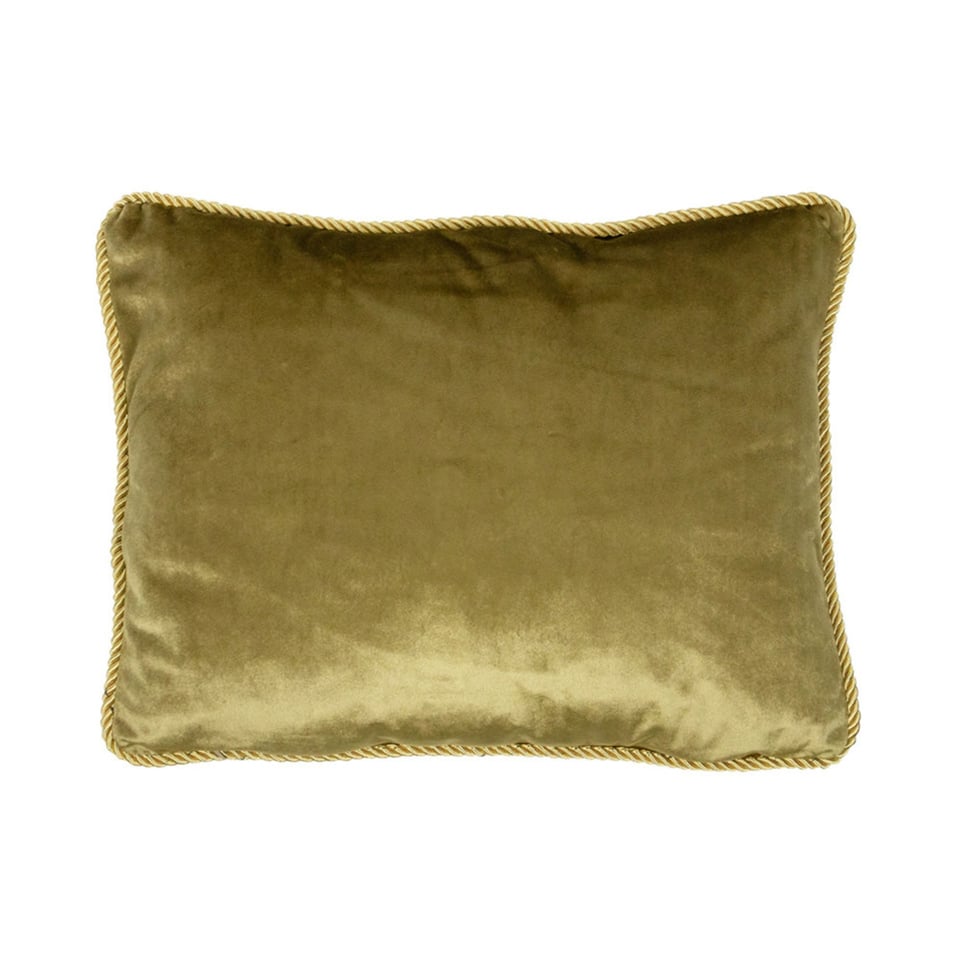 Sierkussen Antiek Goud Fluweel 45x35cm Gouden Bies