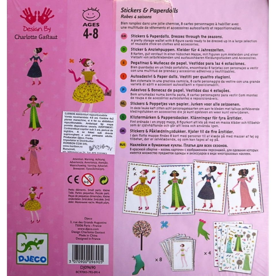 Djeco Knutselpakket Stickers en Poppetjes Van Papier