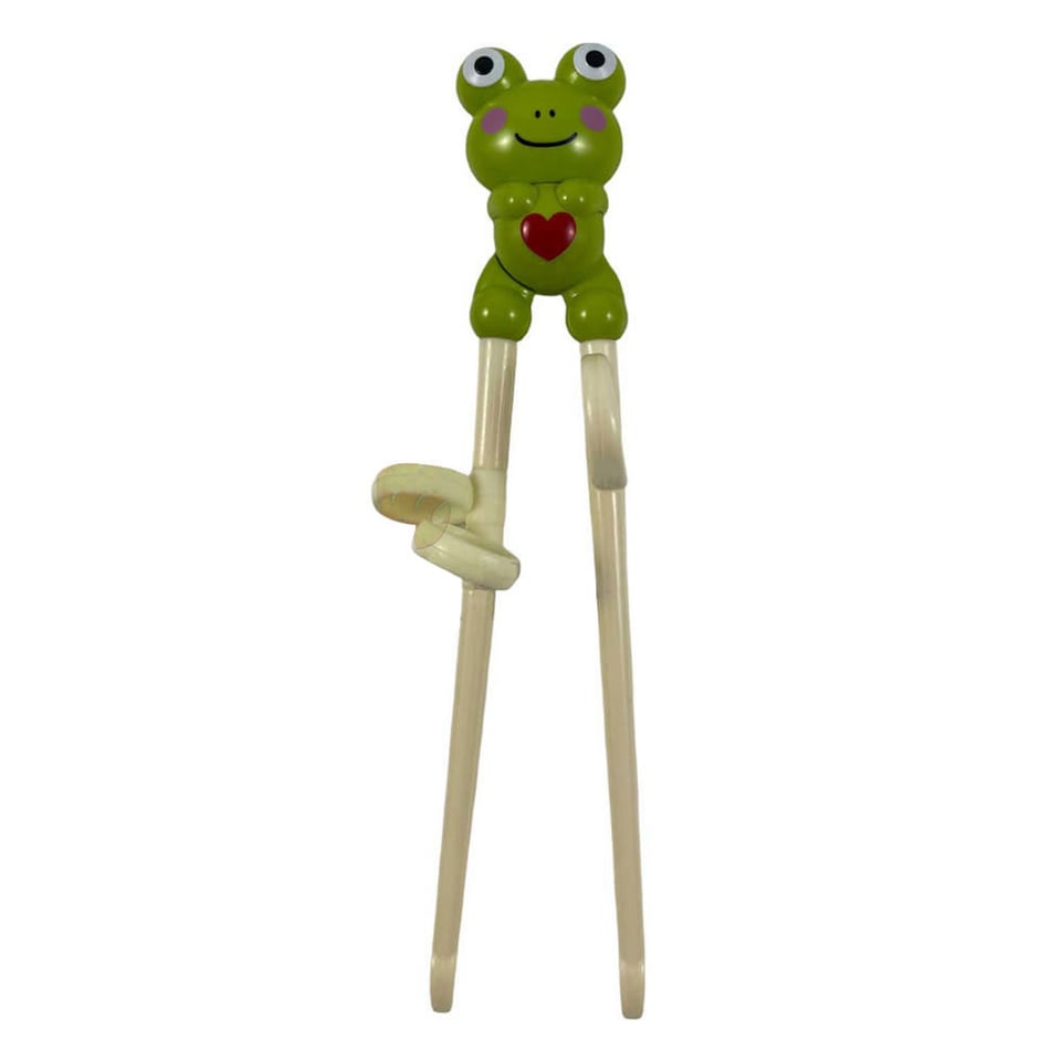 Kinder Chopsticks Met Kikker Groen 19cm